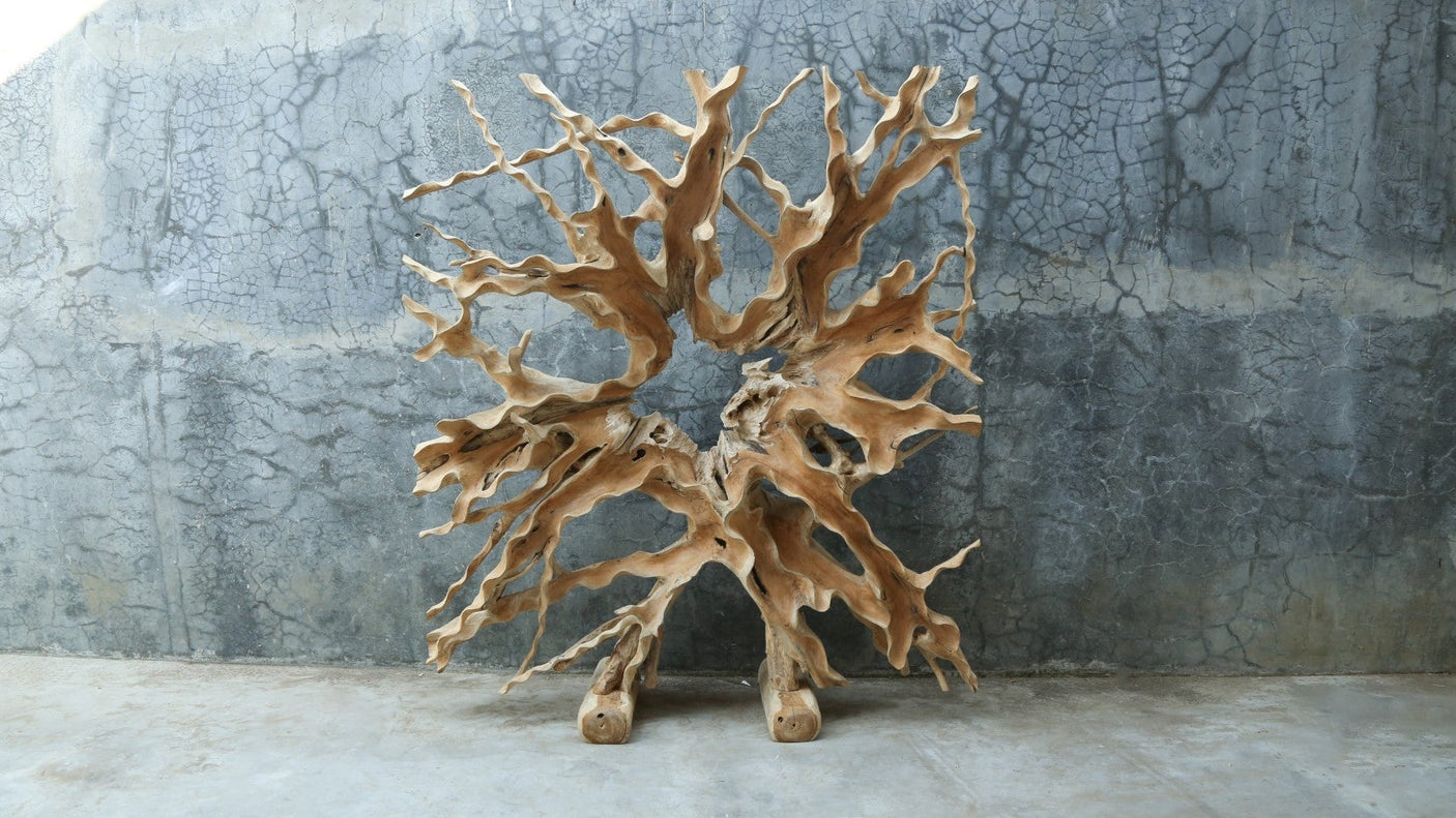 Teakwurzel Raumteiler 180×200 cm – Einzigartig