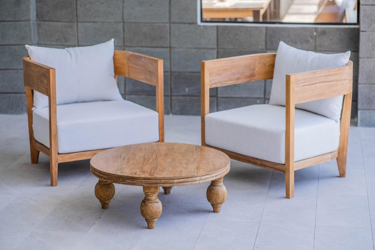 Lura Teakholz-Sessel mit sonnenfesten Kissen