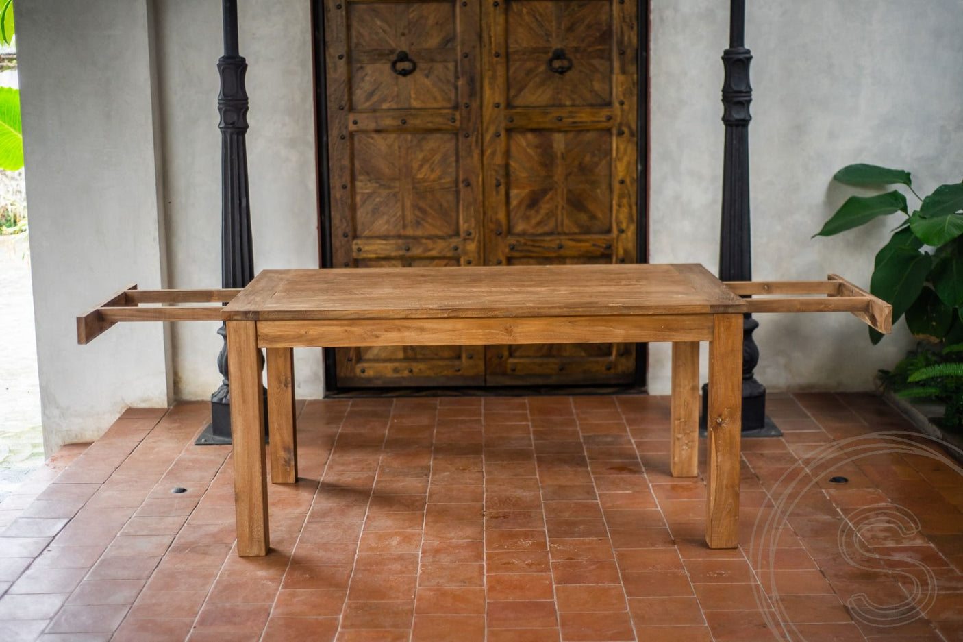 Uitschuifbare teak tafel 160 - 210 - 260x90 - Souren Meubels