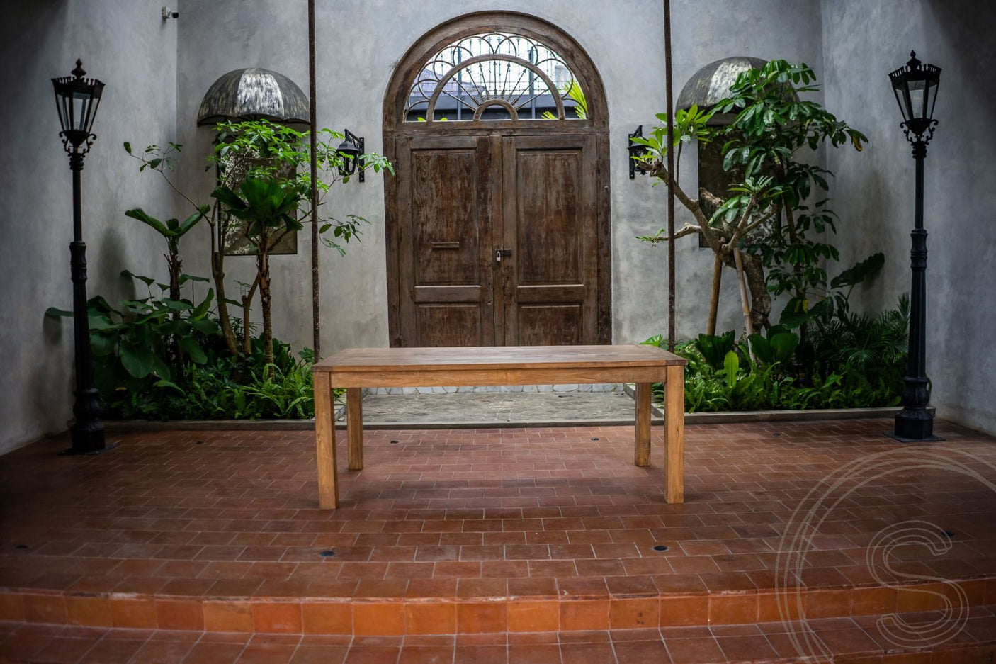 Ausziehtisch Teakholz 200-250-300x100 cm