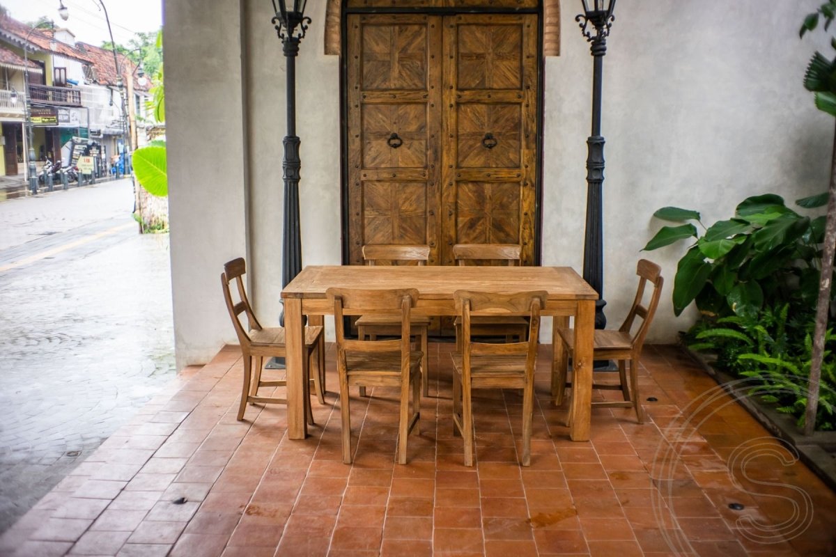 Ausziehtisch Teakholz Set 160 + 10 Stühle