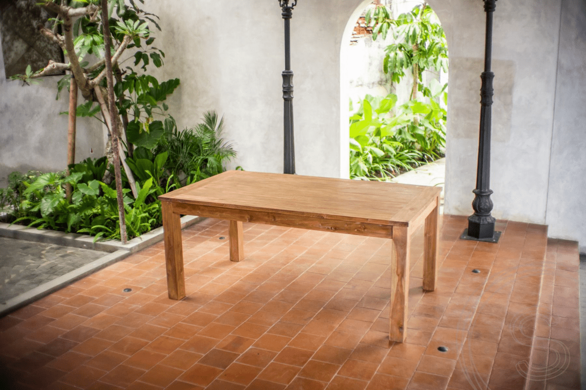 Ausziehtisch Teakholz Set 180 + 10 Stühle