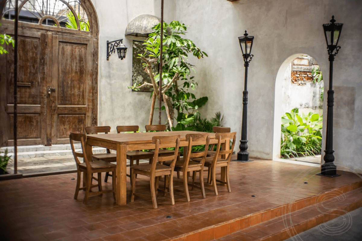 Ausziehtisch Teakholz Set 200 + 12 Stühle