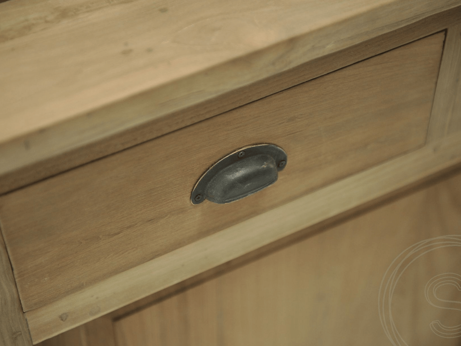 Teak vitrinekast 120cm - Souren Meubels
