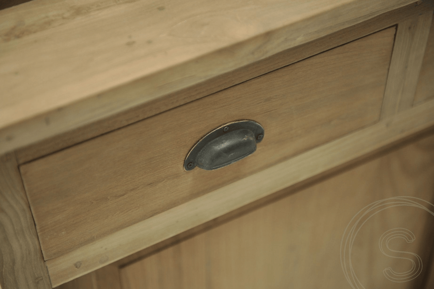 Teak vitrinekast 120cm - Souren Meubels