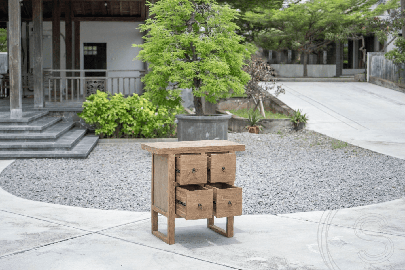 Teak Kommode Algarve 4 lades - Souren Meubels