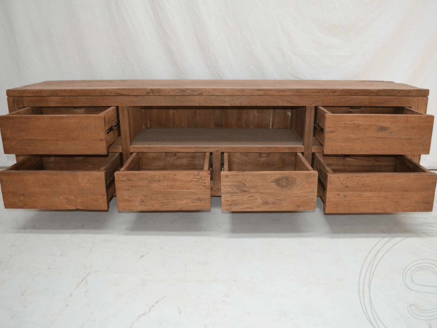 Teak TV-Anrichte 200cm Rustikal