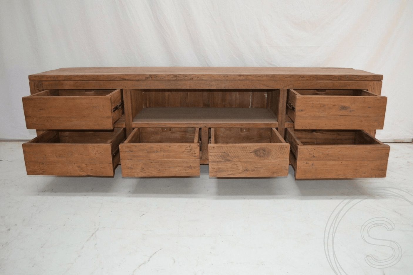 Teak TV-Anrichte 200cm Rustikal