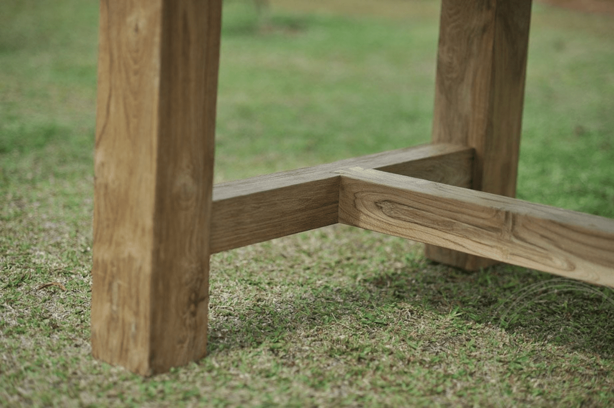 Teak Gartentisch Mammut 200cm + 2 Beaufort Stühle + Bank