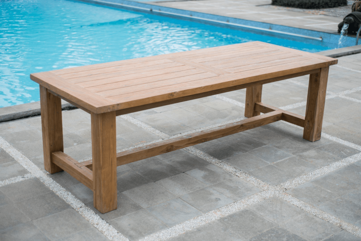 Teak Gartentisch Mammut 250 + 8 Beaufort Stühle ohne Armlehne