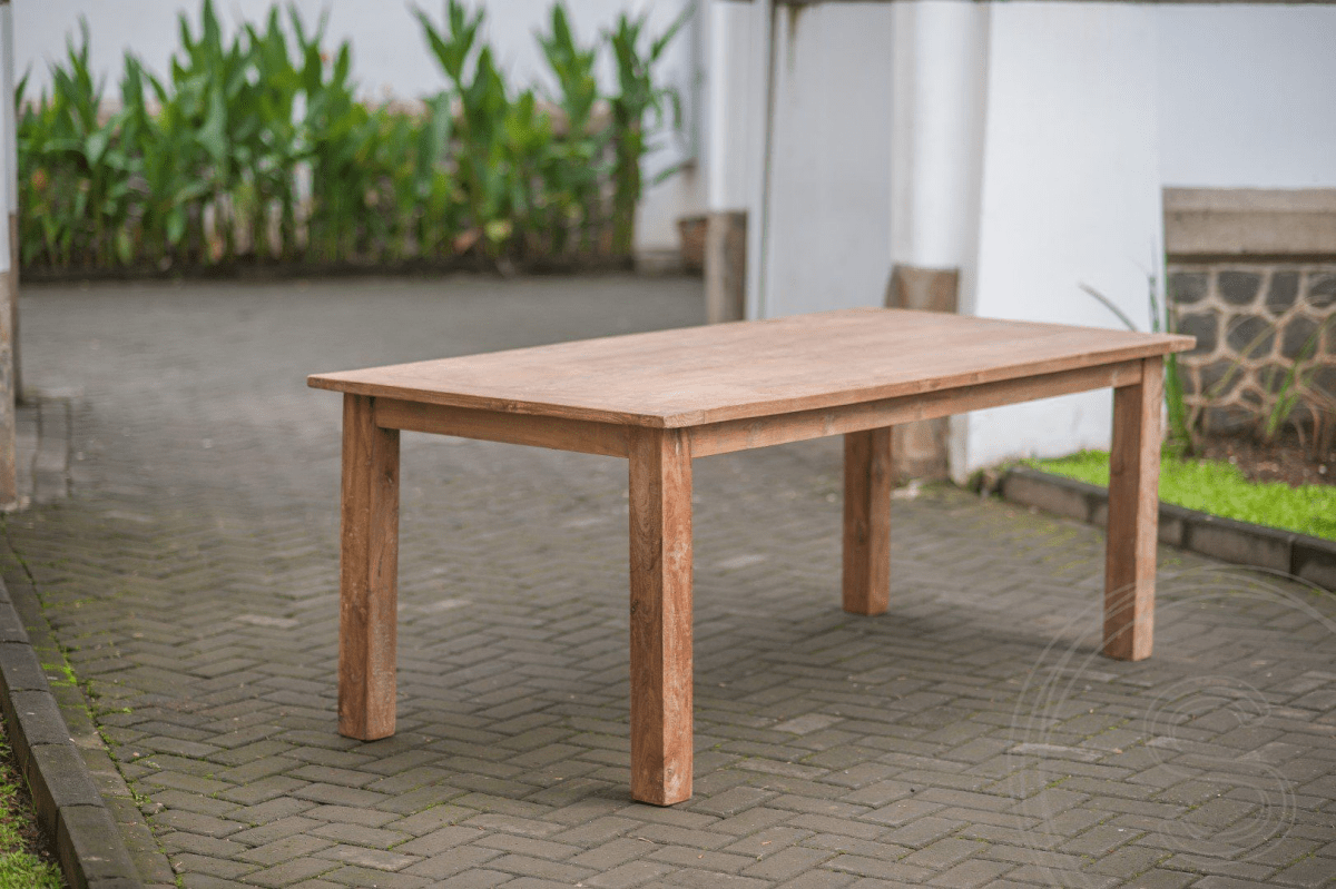 Teak Tisch Rustikal 200x100 + 8 Stühle
