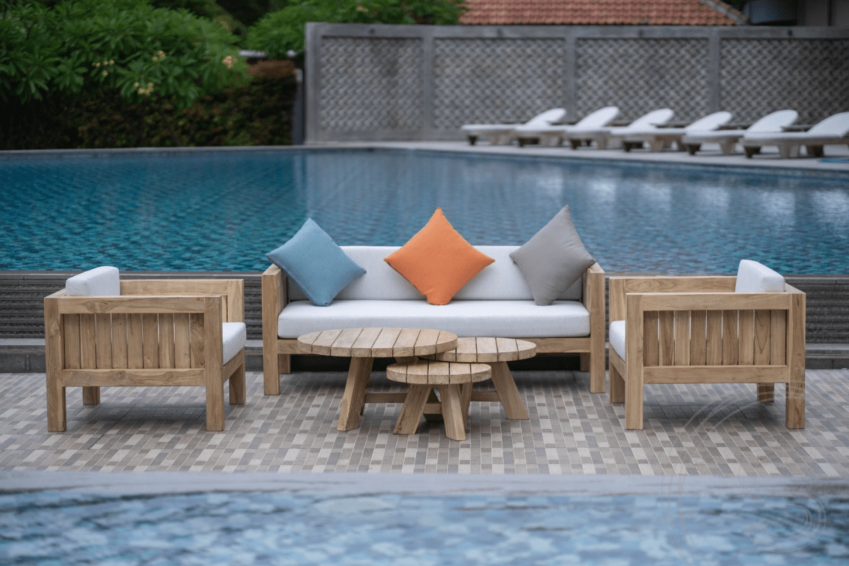 Loungeset Algarve Sessels Bank Couchtische