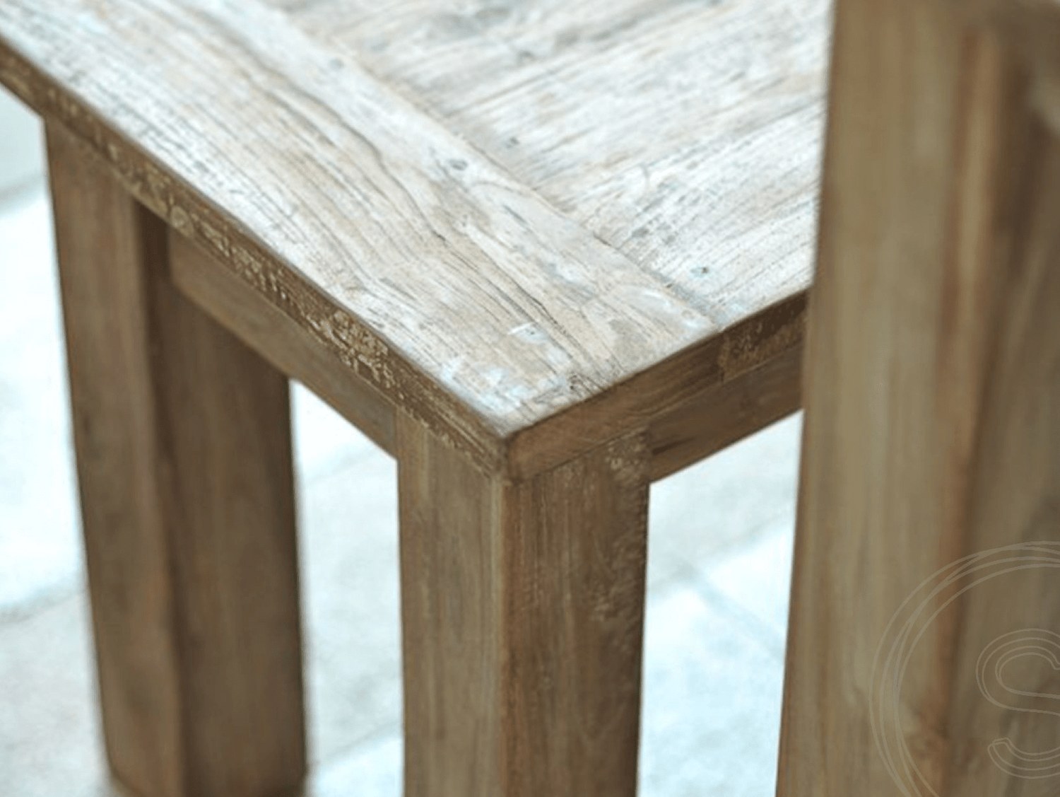 Teak bank 200cm oud hout - Souren Meubels