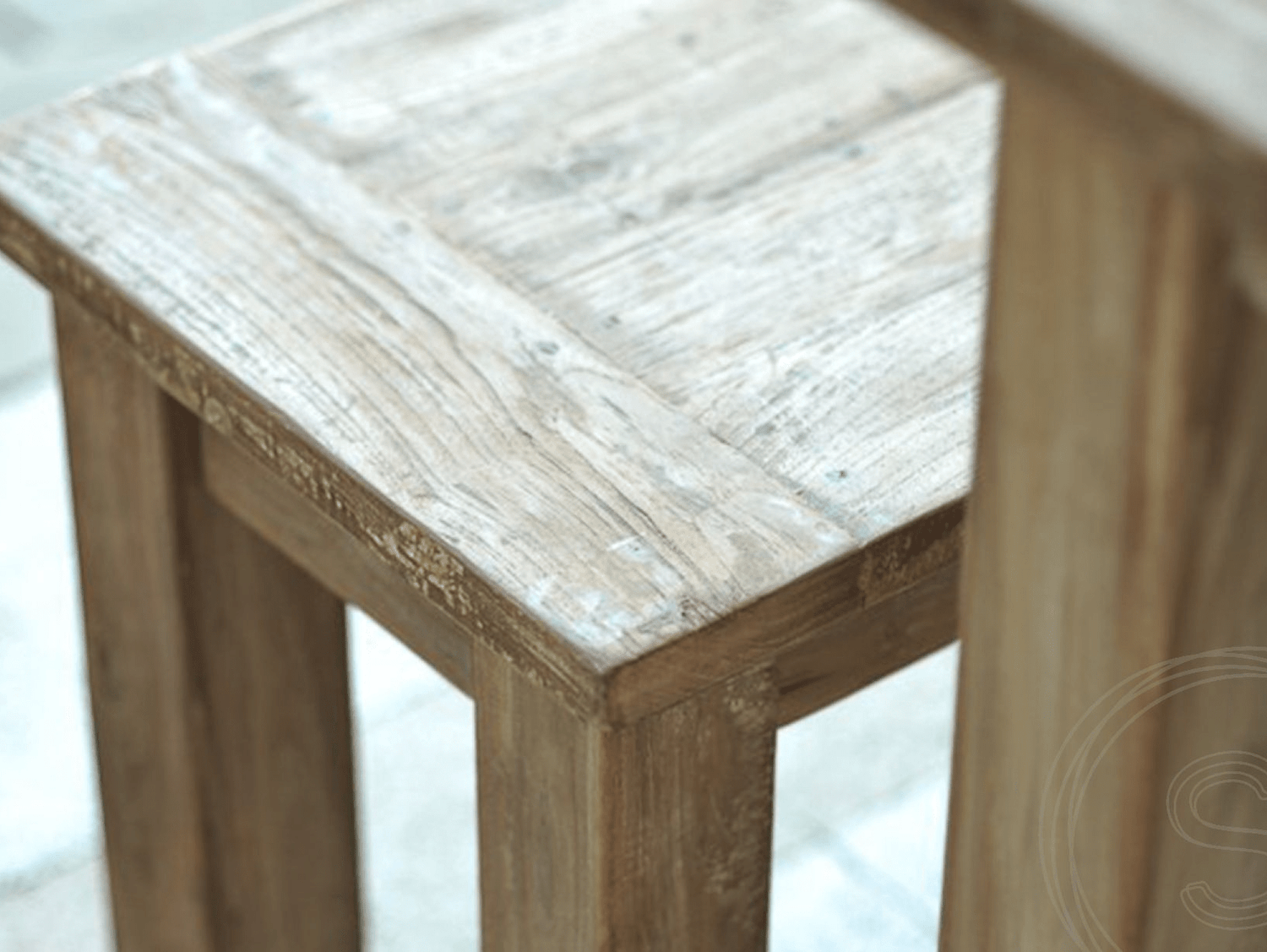 Teak bank 160cm oud hout - Souren Meubels