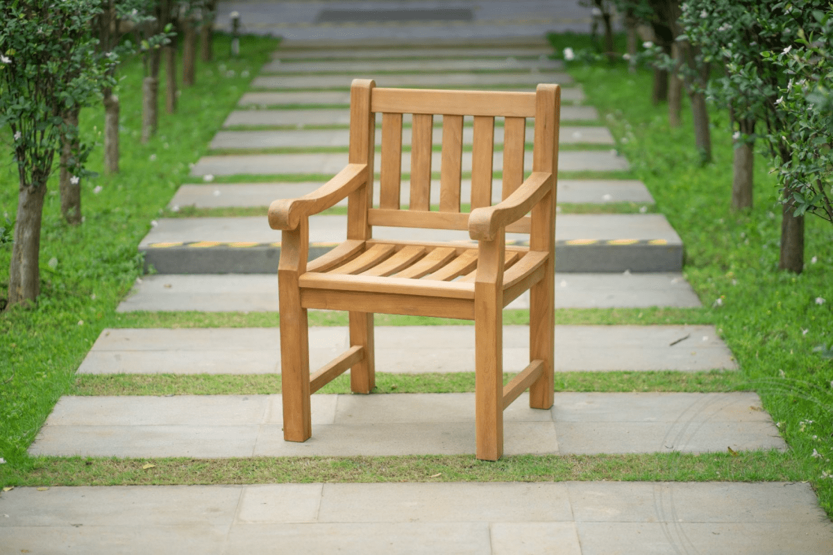 Teak Gartentisch 200 x 100 + 6 Gartenstühle Elephant