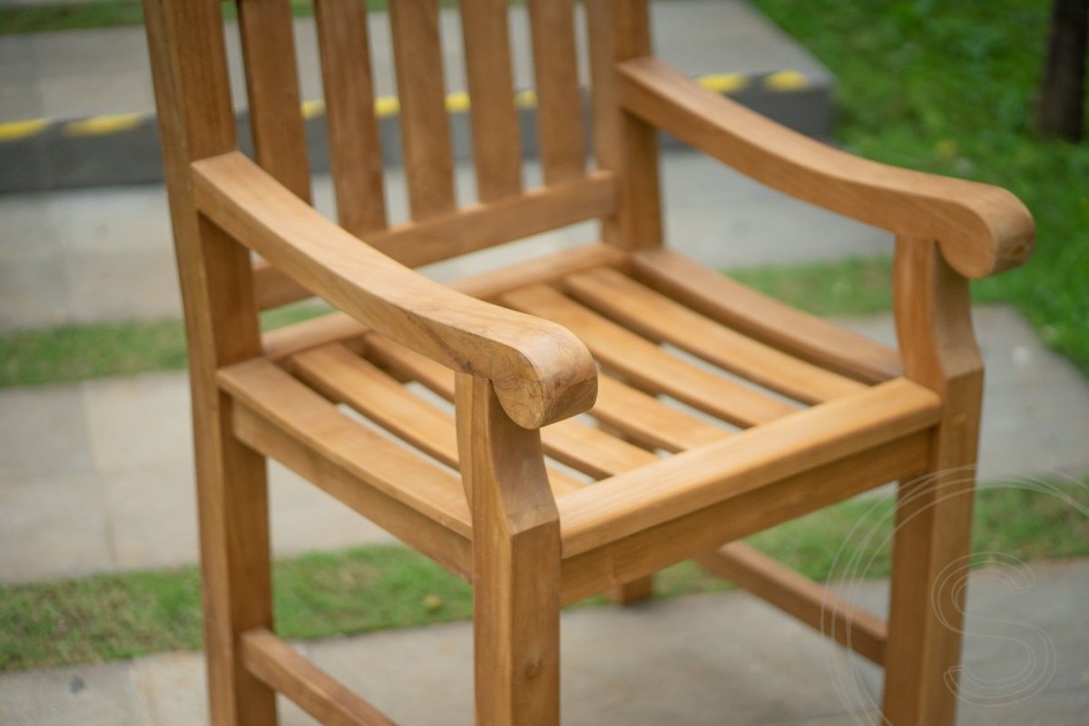 Teak Gartentisch 280 x 100 + 10 Gartenstühle Elephant