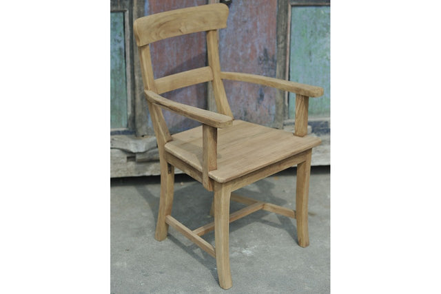 Teak stoel Mariotto met armleuning - Souren Meubels