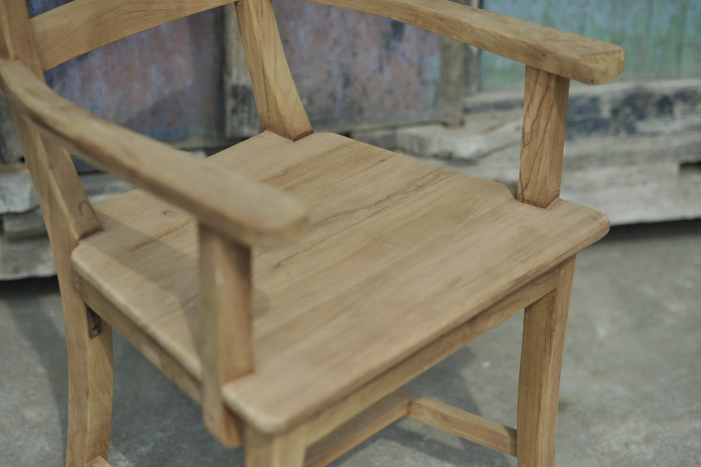 Teak stoel Mariotto met armleuning - Souren Meubels