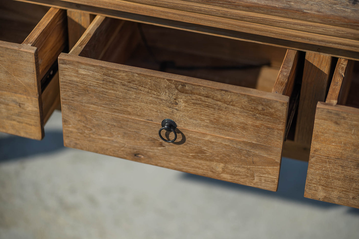 Teak Wandtisch Reclaimed