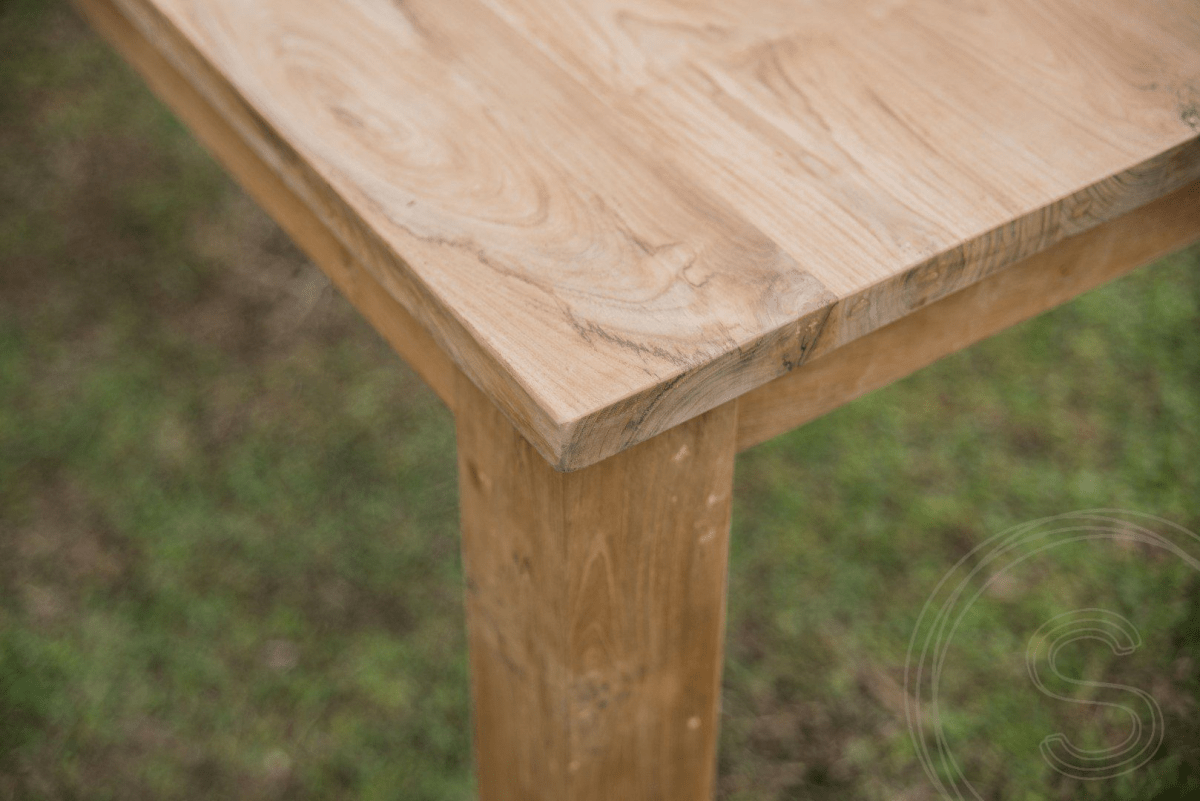 Teak Tisch 160x90 + 4 Stühle