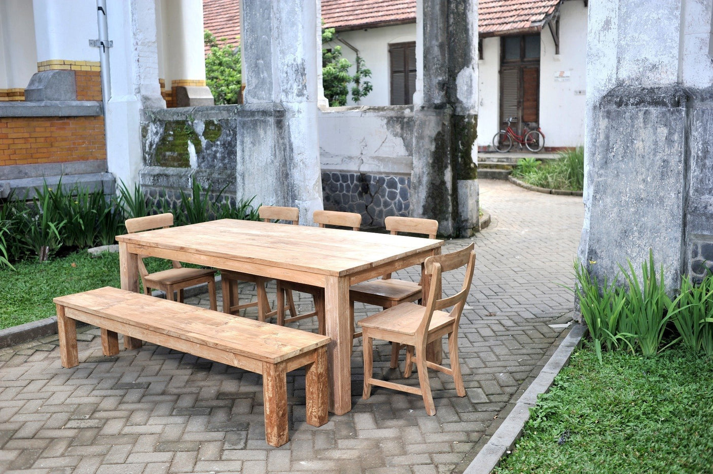 Teak bank 180cm - Souren Meubels