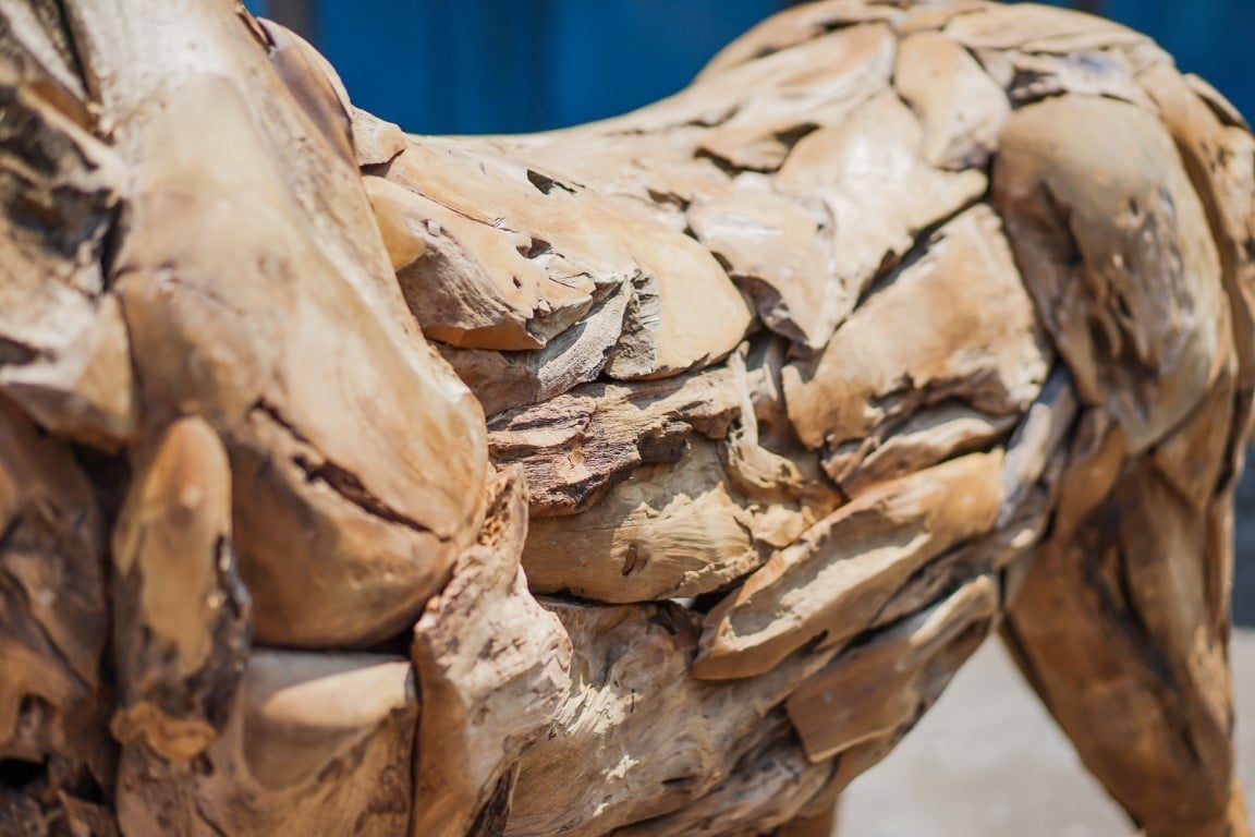 Teak paard XL - Souren Meubels