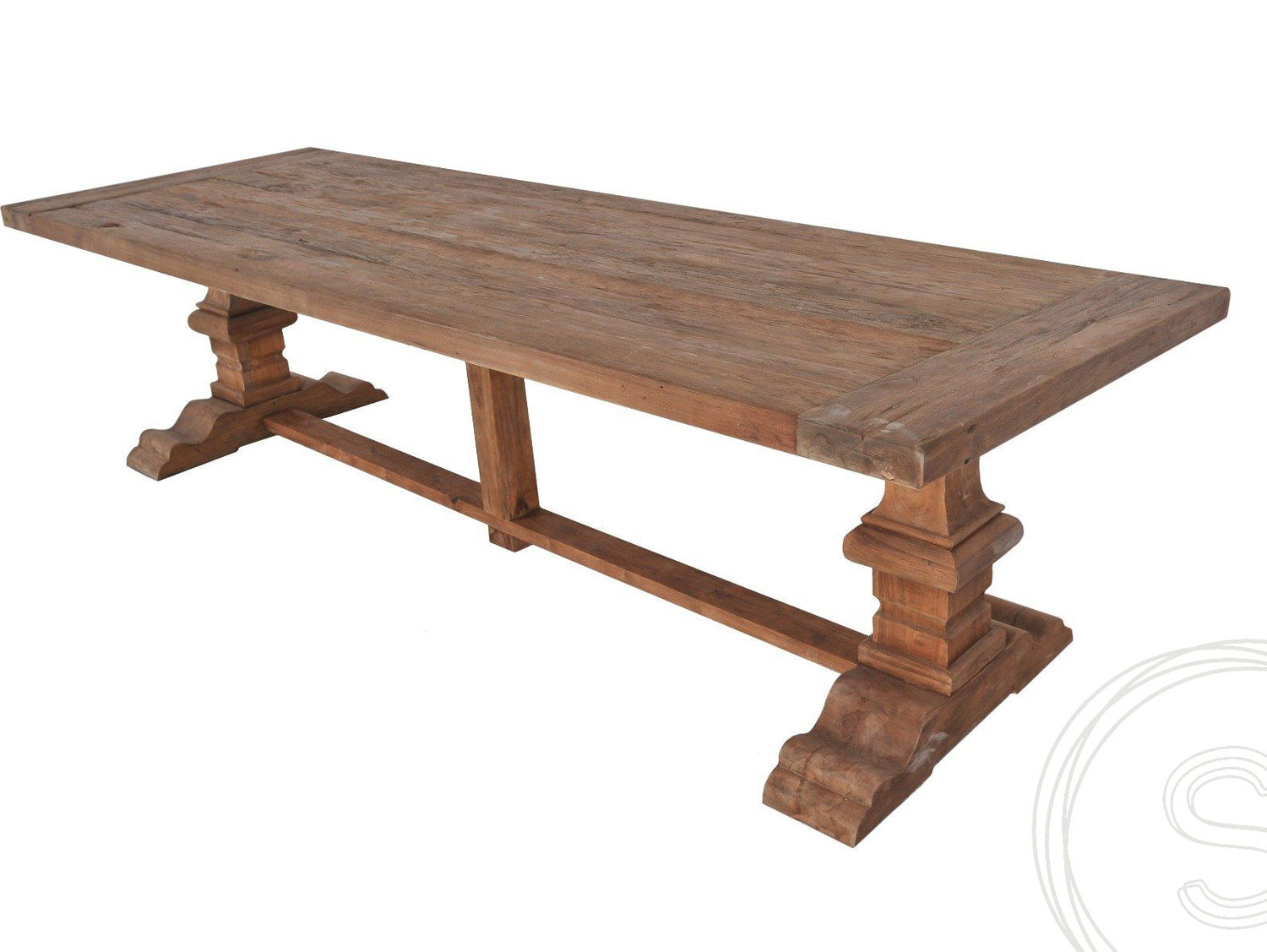 Teak kloostertafel 300x100 - Souren Meubels