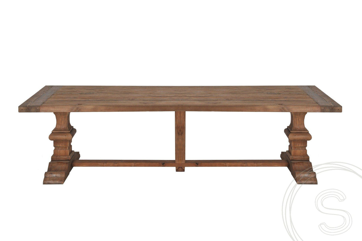 Teak kloostertafel 400x100 - Souren Meubels