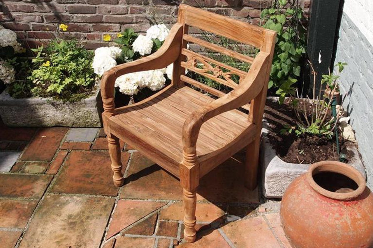 Teak stationsstoel - Souren Meubels