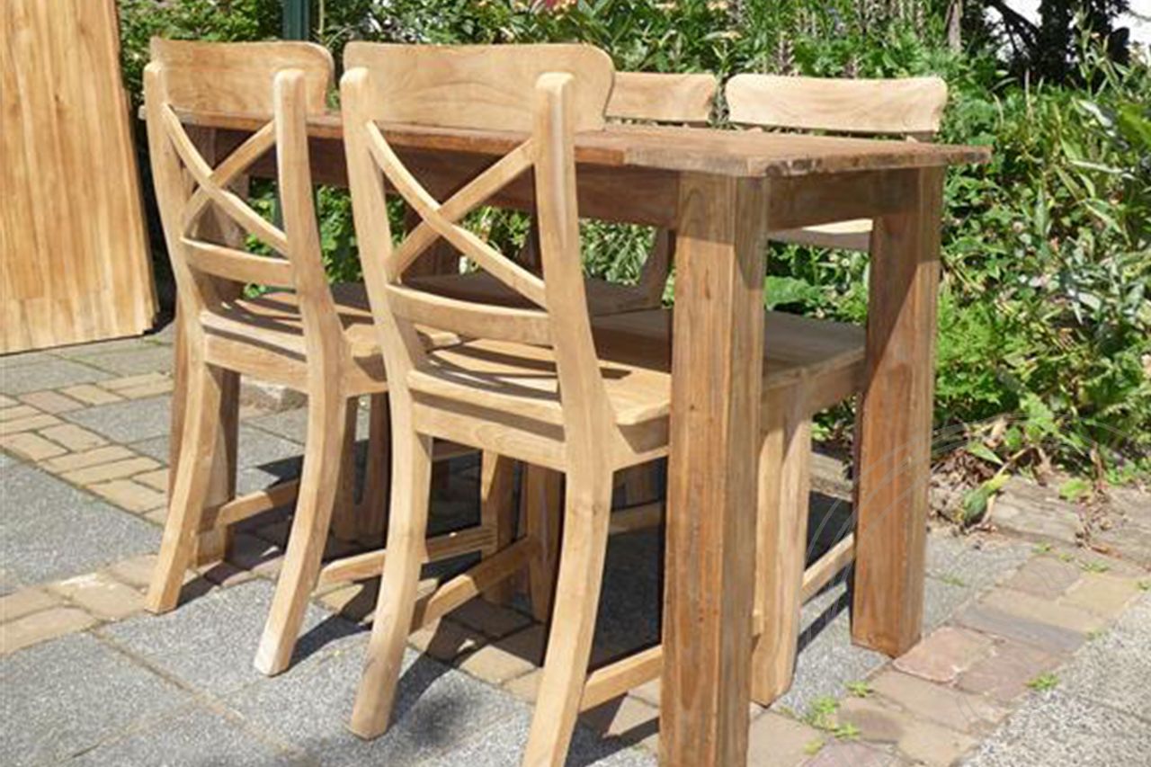 Teak Tisch 120 x 80 Rustikal