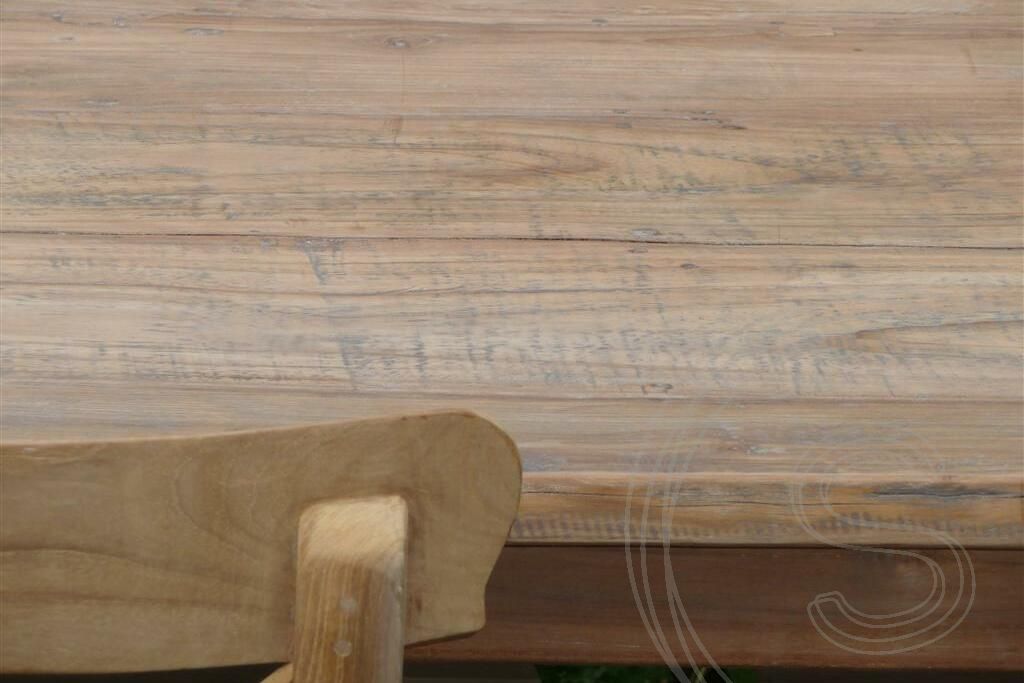 Teak tafel 140 x 90cm oud hout - Souren Meubels
