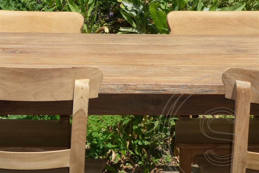 Teak tafel 160 x 90 oud hout - Souren Meubels