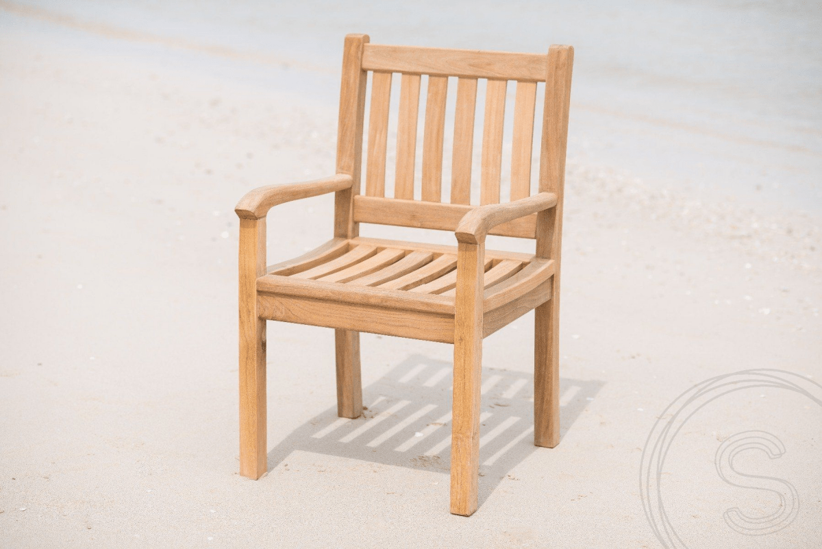 Teak Gartentisch 160x90cm + 4 Beaufort Stühle + Bank