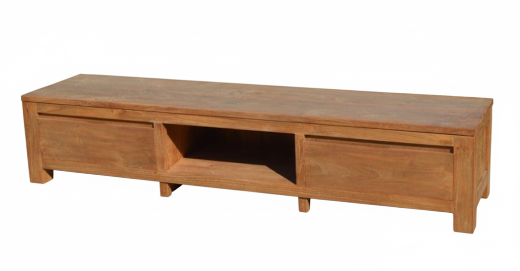 Teak TV-Board 200cm Rustikal