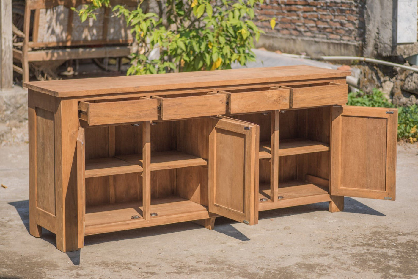 Teak dressoir 200 x 90 x 50 - Souren Meubels