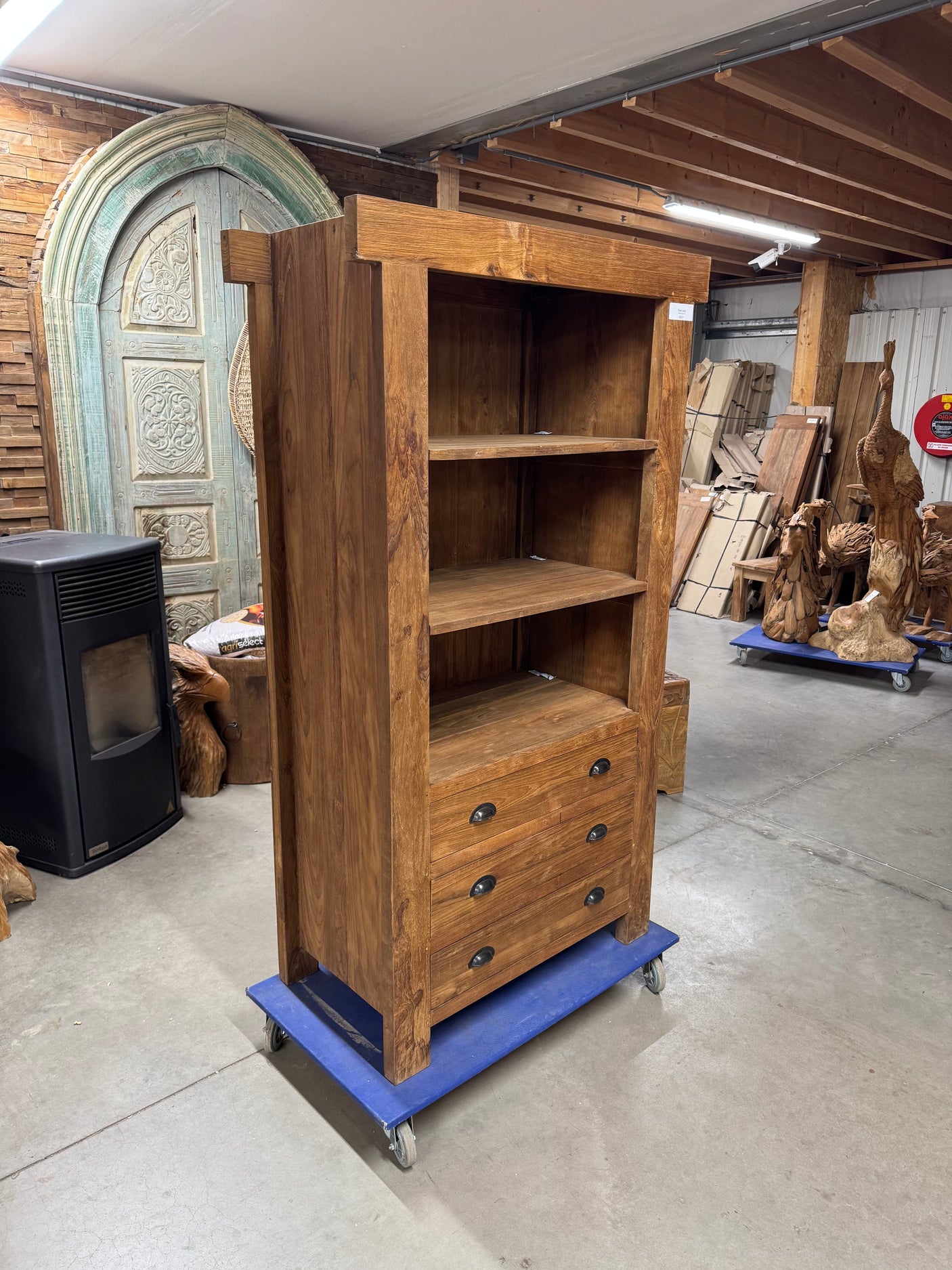 Teak Regalschrank 180 × 90 × 50 cm