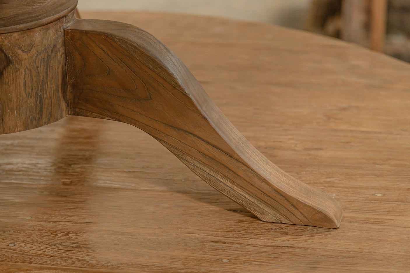 Runder Teak Esstisch Anteak – Aus originalen alten Teakplanken