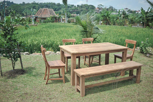 Teak tuintafel 140 x 80 - Souren Meubels
