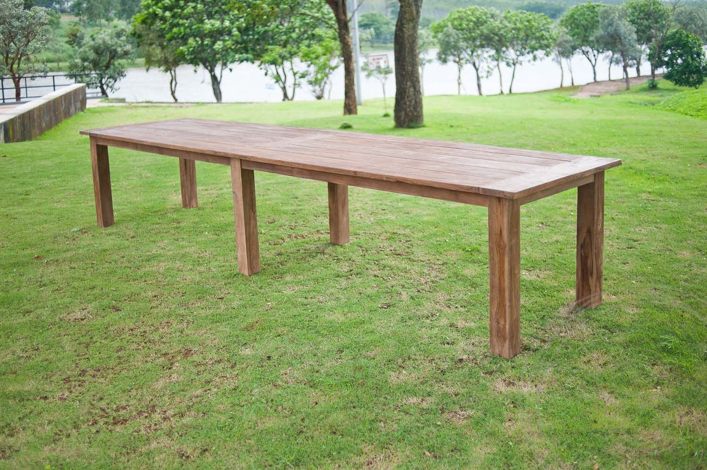 Teak tuintafel 400 x 100 - Souren Meubels