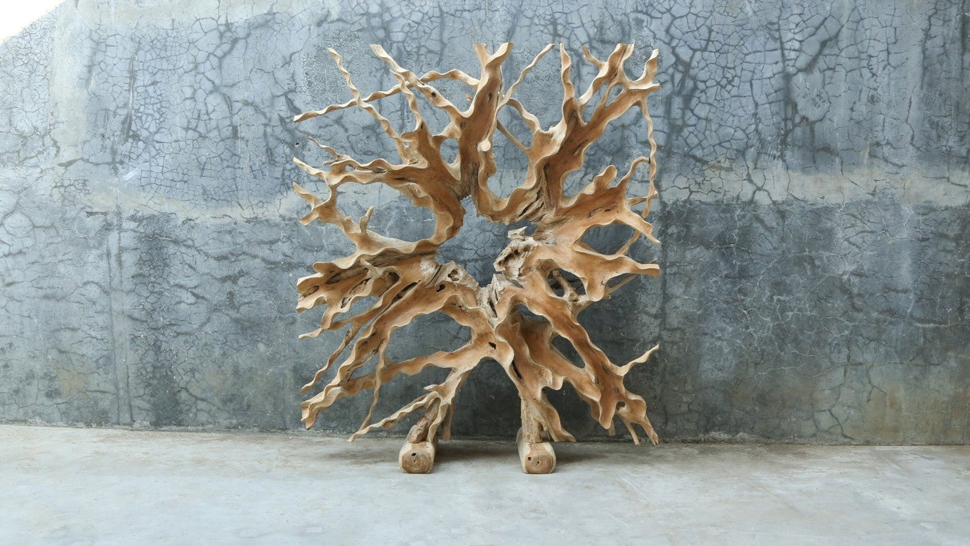 Teakwurzel Raumteiler 180×200 cm – Einzigartig