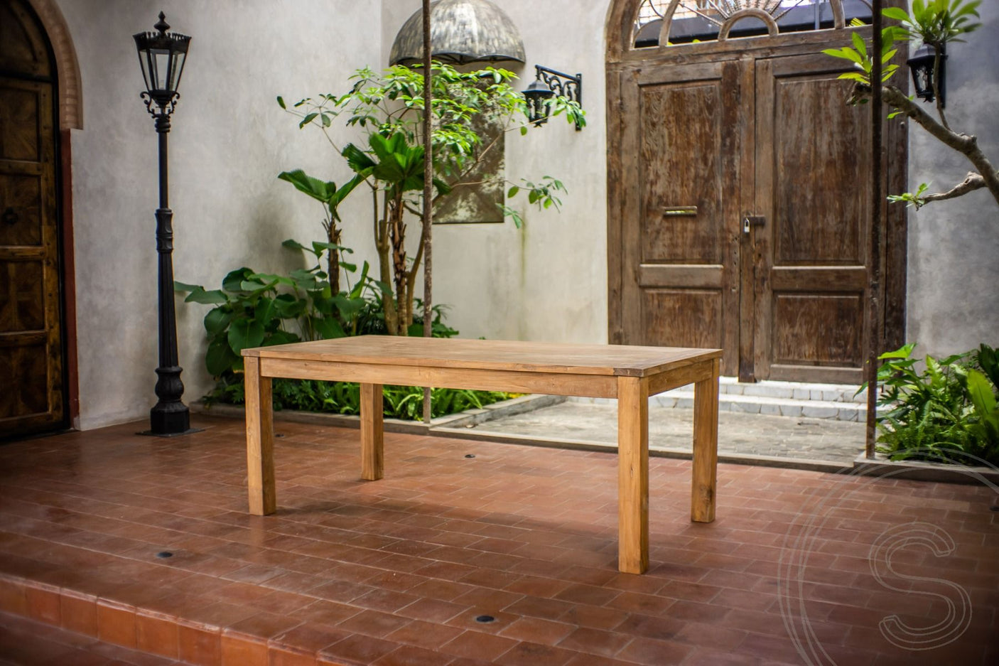 Ausziehtisch Teakholz 200-250-300x100 cm