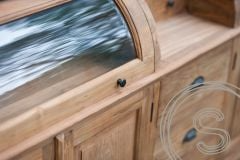 Teakholz Vitrinenschrank 210cm