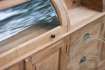 Teakholz Vitrinenschrank 210cm