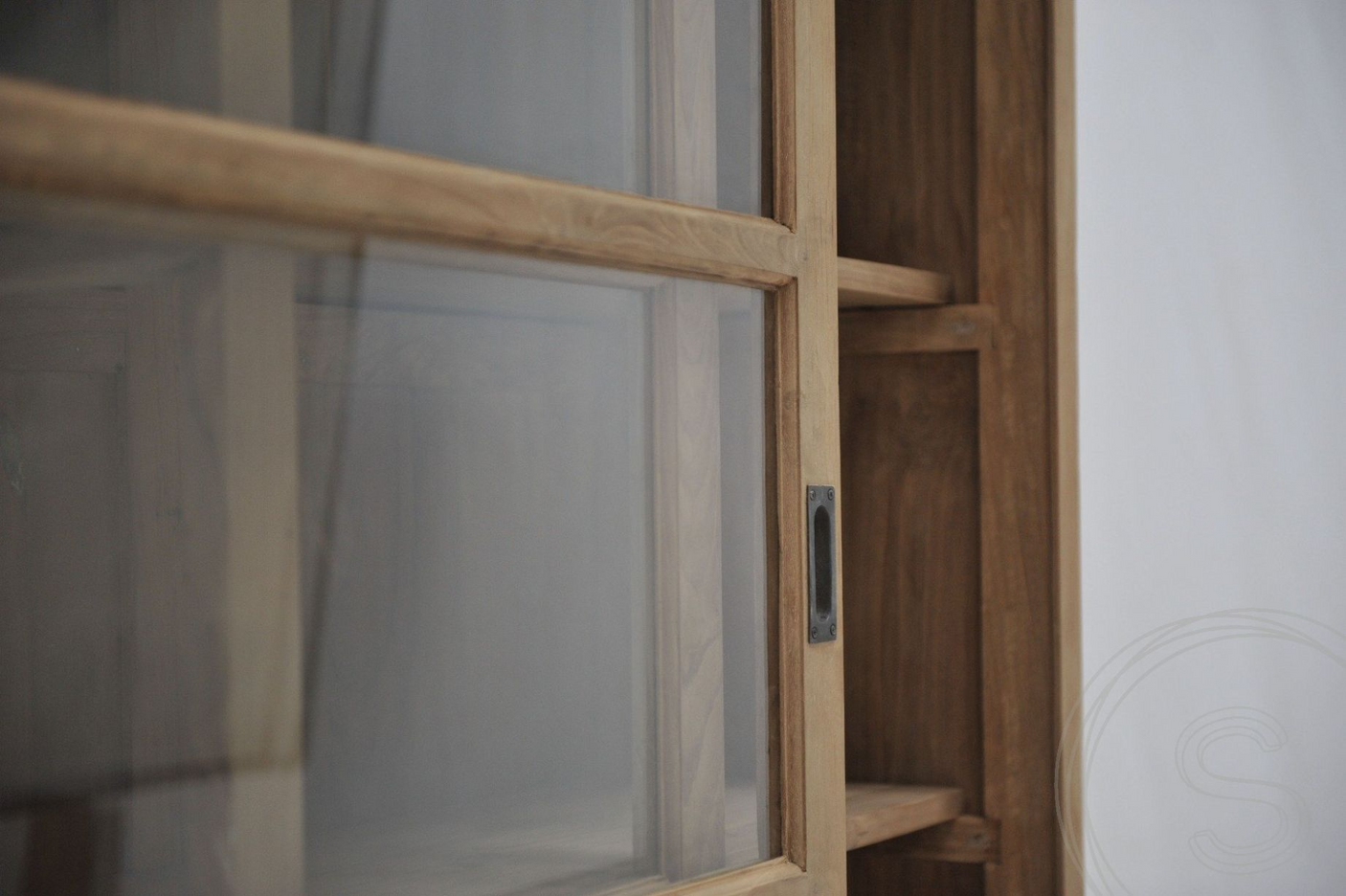 Teakholz Vitrine 160cm