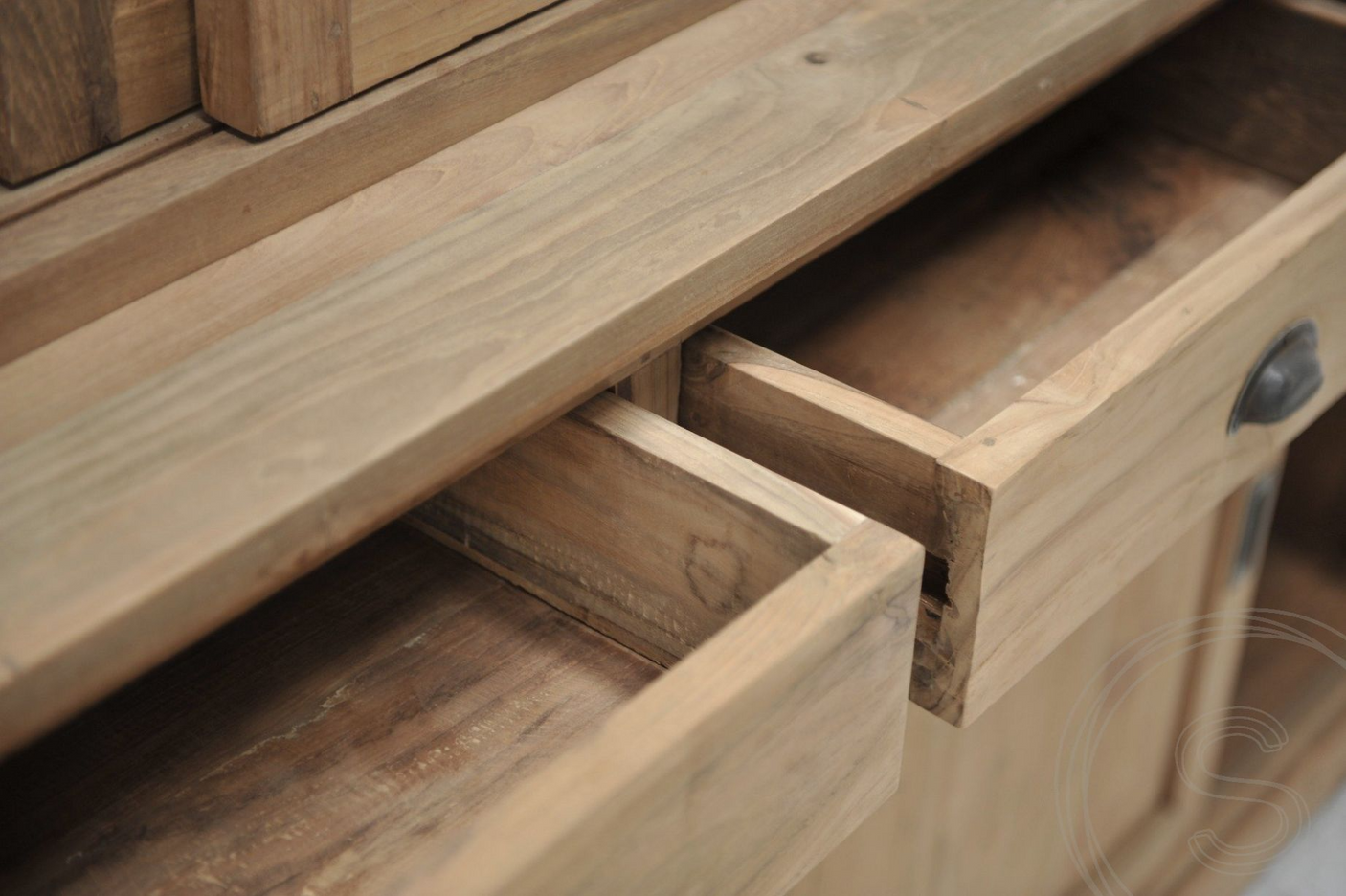 Teakholz Vitrine 160cm