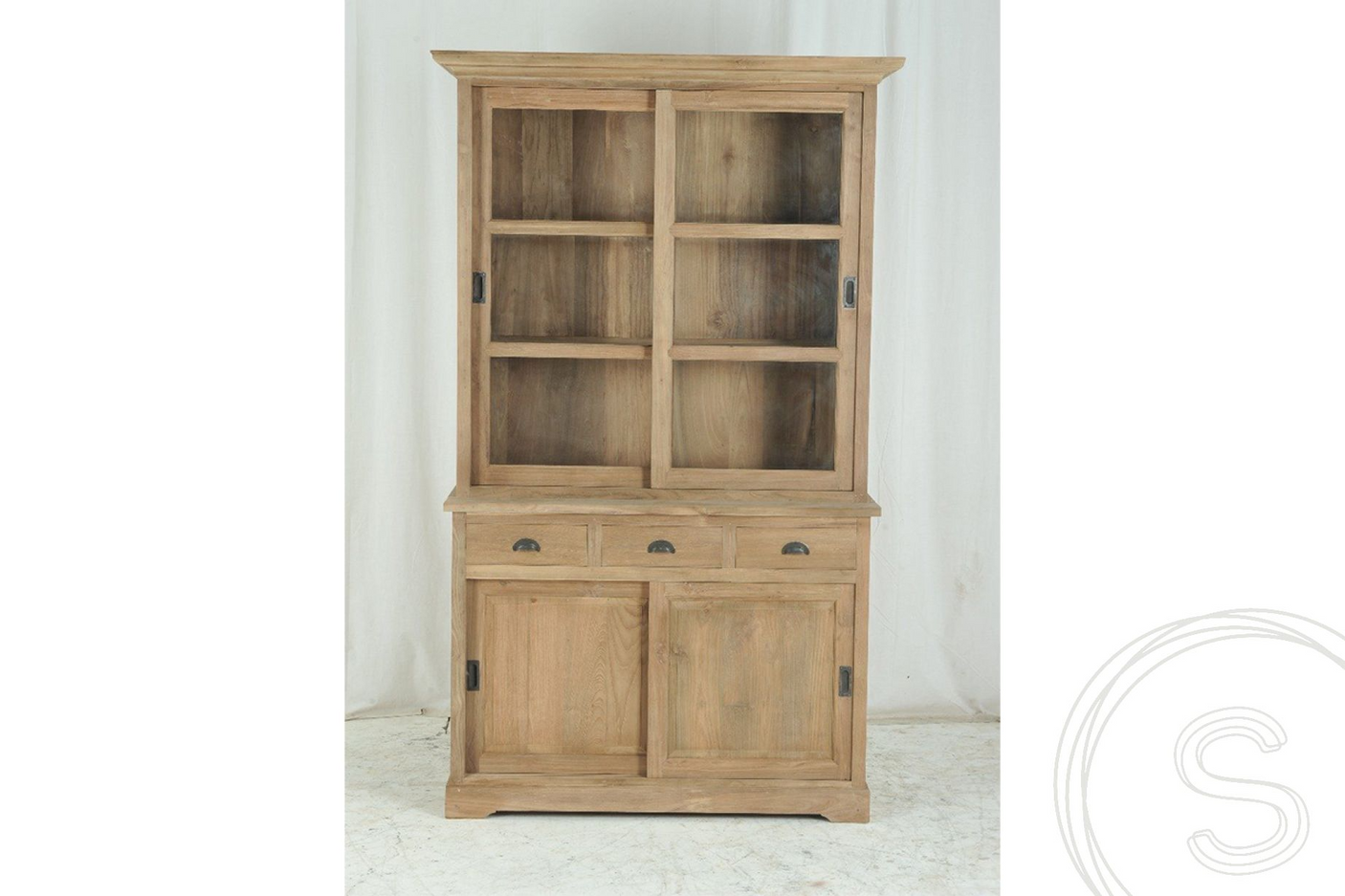 Teak Vitrinenschrank 120cm
