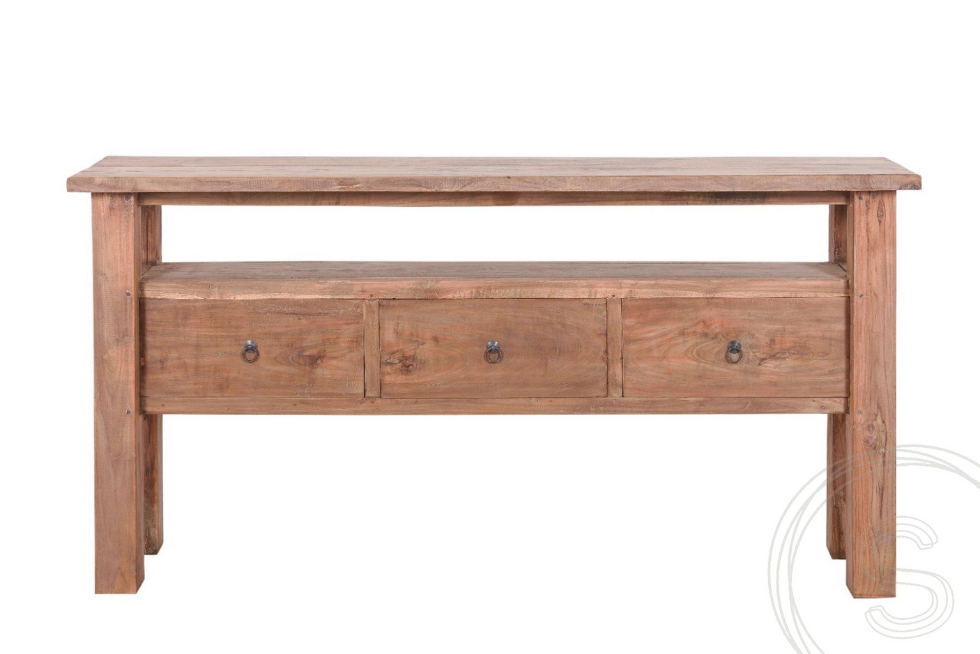 Teak Wandtisch 150cm Rustikal
