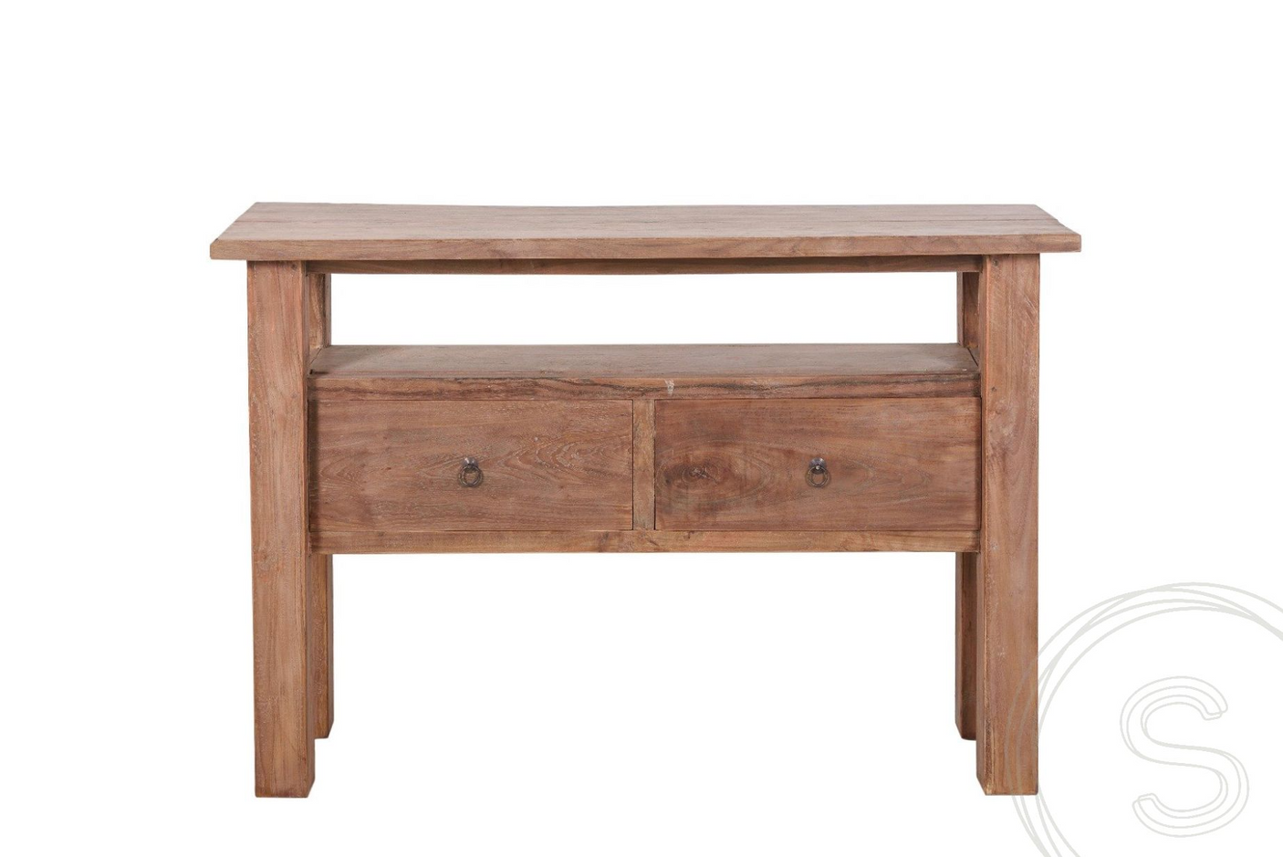 Teak Wandtisch 120cm Rustikal