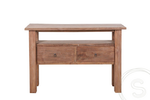 Teak Wandtisch 120cm Rustikal