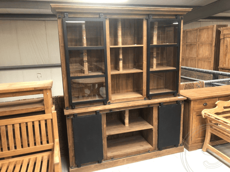Teak Schrank mit Stahl
